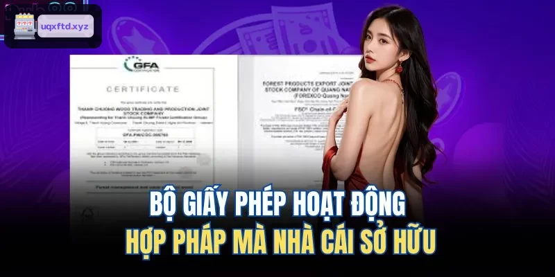 Tập hợp giấy phép hoạt động hợp pháp mà nhà cái nắm giữ
